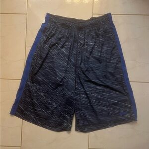 Nike Men's Dark Blue with White Streaks Dri-Fit Athletic Shorts